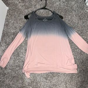 Long sleeve cut shoulder shirt